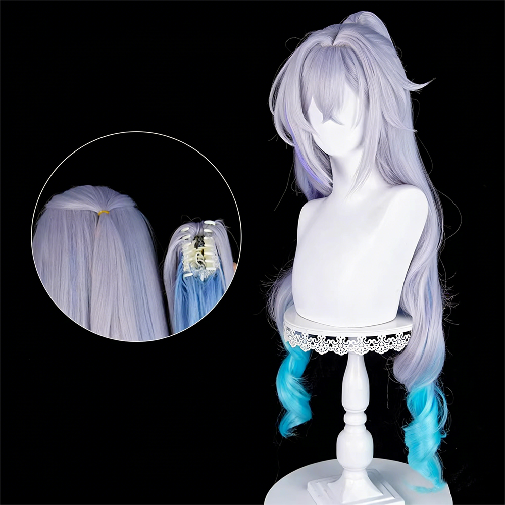 【In Stock】Game Honkai: Star Rail Cosplay Two-Phase Paradise SP Silver Wolf Cosplay Wig