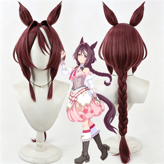 【In Stock】Game Umamusume:Pretty Derby Cosplay サクラチトセオー Sakura Chitose O Cosplay Wig With Ears and Tail