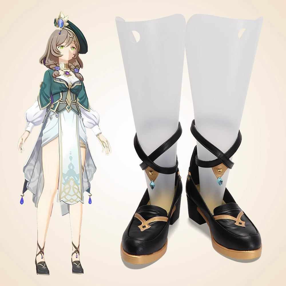 Game Genshin Impact Cosplay A Sobriquet Under Shade Lisa Cosplay Shoes - Cosplay Shoes Boots
