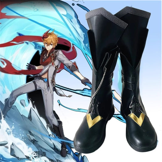 Game Genshin Impact Cosplay Tartaglia Cosplay Shoes - Cosplay Shoes Boots
