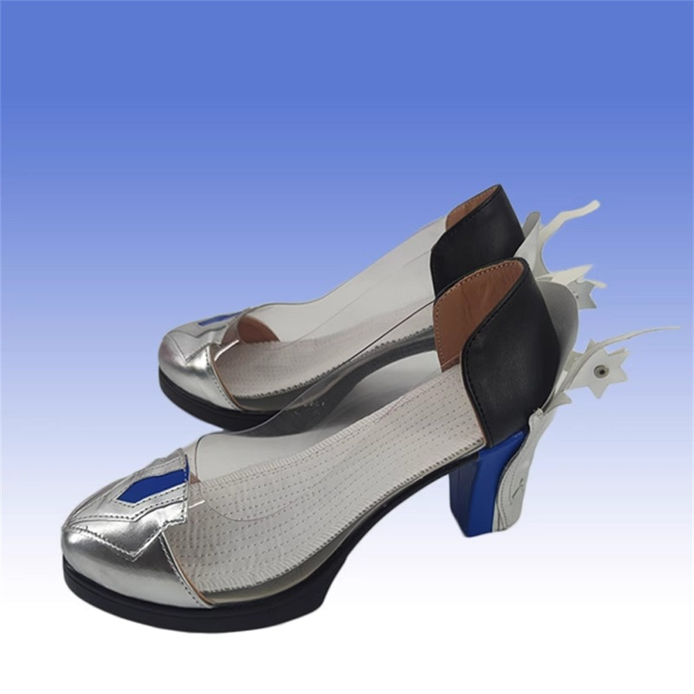 Game Genshin Impact Cosplay Eula Cosplay Shoes Transparent Color High Heels