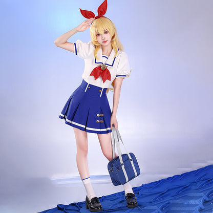 【Pre-Sale】Anime Aikatsu! Cosplay Summer School Uniform Cosplay Costume Premium Edition