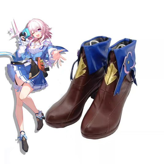 Game Honkai: Star Rail Cosplay Astral Express March 7th Cosplay Shoes - Cosplay Shoes Boots