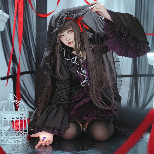 【In Stock】Anime Puella Magi Madoka Magica Cosplay Akemi HomuraCosplay Costume Premium Edition