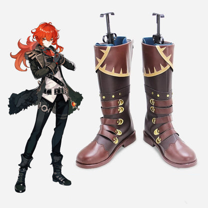 Game Genshin Impact Cosplay Diluc Cosplay Shoes - Cosplay Shoes Boots