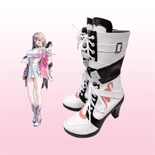Game Goddess of Victory: Nikke Cosplay Viper White Color Long Boots Cosplay Shoes