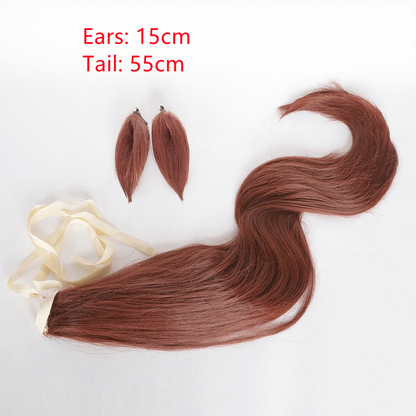 【In Stock】Game Umamusume:Pretty Derby Cosplay Tokai Teio Cosplay Wig With Ears and Tail