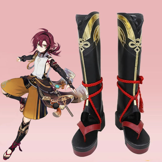 Game Genshin Impact Cosplay Shikanoin Heizou Cosplay Shoes Long Boots - Cosplay Shoes Boots
