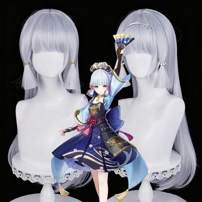 【In Stock】Game Genshin Impact Cosplay Kamisato Ayaka Cosplay Wig