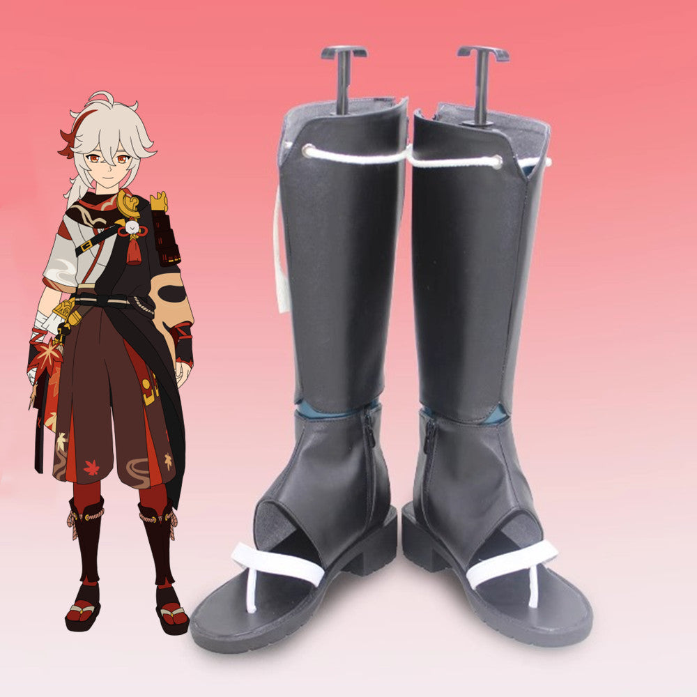 Game Genshin Impact Cosplay Kaedehara Kazuha Cosplay Shoes Long Boots
