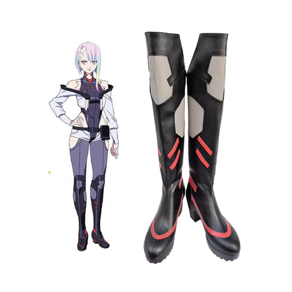 Anime Cyberpunk: Edgerunners Cosplay Lucy Cosplay Shoes High Heels Shoes Long Boots Shoes