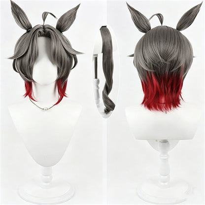 【In Stock】Game Umamusume:Pretty Derby Cosplay Rose Kingdom Cosplay Wig With Ears and Tail