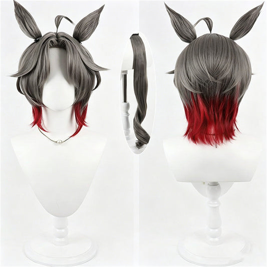 【In Stock】Game Umamusume:Pretty Derby Cosplay Rose Kingdom Cosplay Wig With Ears and Tail