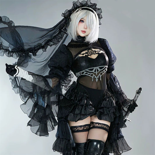 【In Stock】Game NieR: Automata Cosplay YoRHa No.2 Type B Cosplay Costume Plus Size