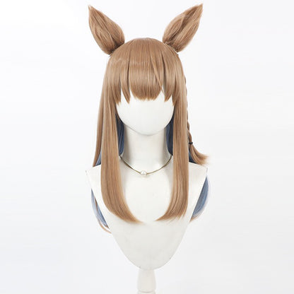 【In Stock】Game Umamusume:Pretty Derby Cosplay Almond Eye Cosplay Wig With Ears and Tail