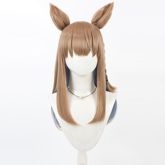 【In Stock】Game Umamusume:Pretty Derby Cosplay Almond Eye Cosplay Wig With Ears and Tail