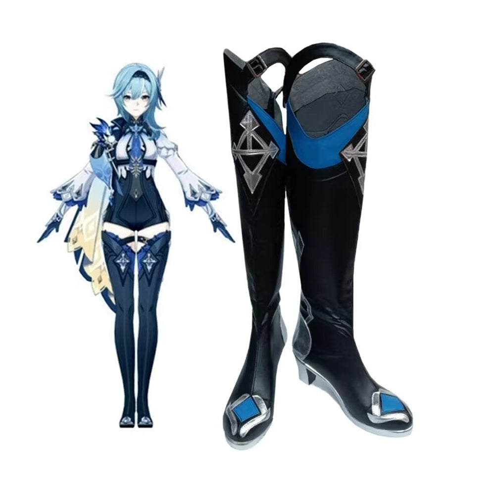 Game Genshin Impact Cosplay Eula Long Boots Cosplay Shoes