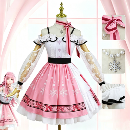 【In Stock】Game Infinity Nikki Cosplay Pink Dress Cosplay Costume Premium Edition