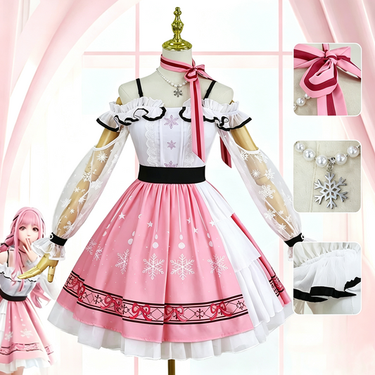 【In Stock】Game Infinity Nikki Cosplay Pink Dress Cosplay Costume Premium Edition