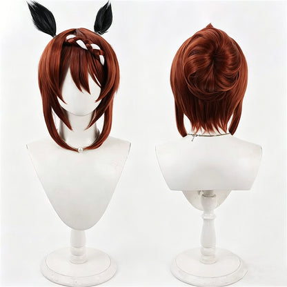 【In Stock】Game Umamusume:Pretty Derby Cosplay New Outfit スーパークリーク Super Creek Cosplay Wig With Ears and Tail