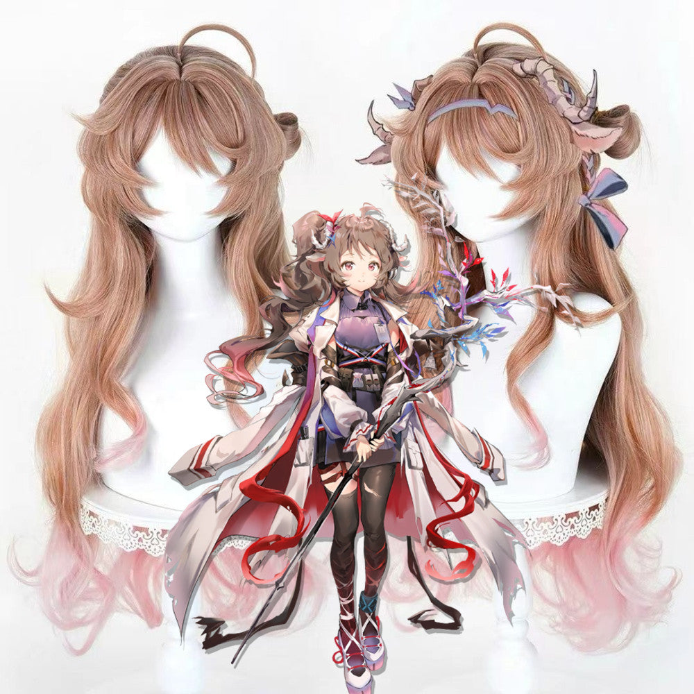 【In Stock】Game Arknights Cosplay Eyjafjalla the Hvít Aska One More Story Cosplay Wig