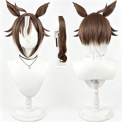 【In Stock】Game Umamusume:Pretty Derby Cosplay Rulership Cosplay Wig With Ears and Tail