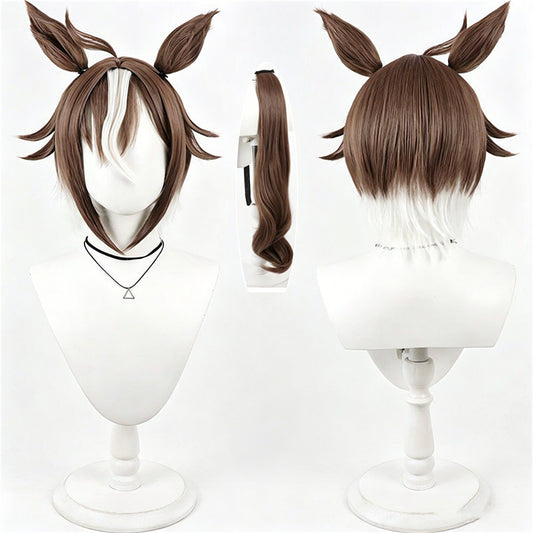 【In Stock】Game Umamusume:Pretty Derby Cosplay Rulership Cosplay Wig With Ears and Tail