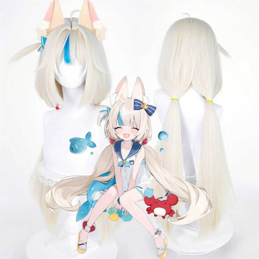 【In Stock】VTuber Virtual Gawr Gura Cosplay Sameko Saba Cosplay Wig