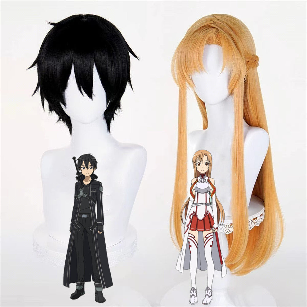 【In Stock】Anime Sword Art Online Cosplay ゆうきあすな Yuuki Asuna & Kirigaya Kazuto Cosplay Wig