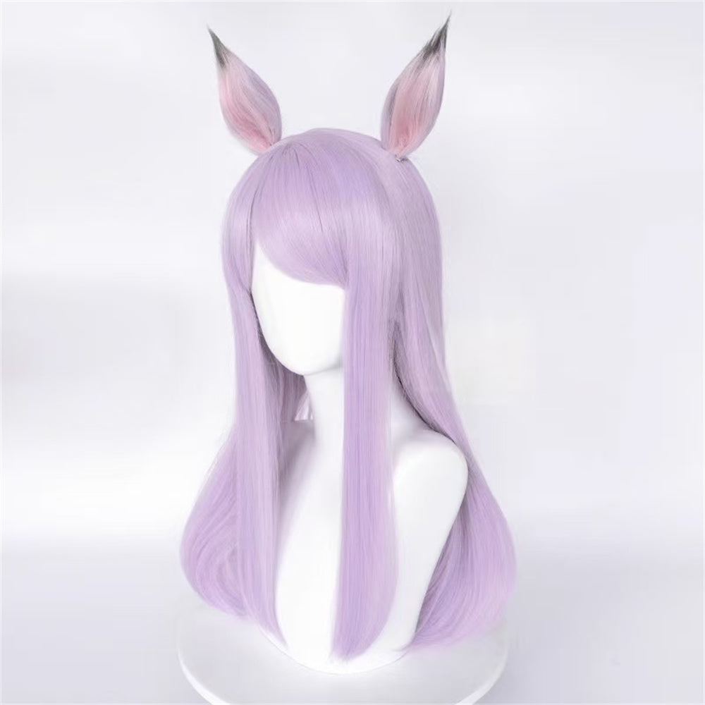 【In Stock】Game Umamusume:Pretty Derby Cosplay Mejiro McQueen Cosplay Wig With Ears and Tail
