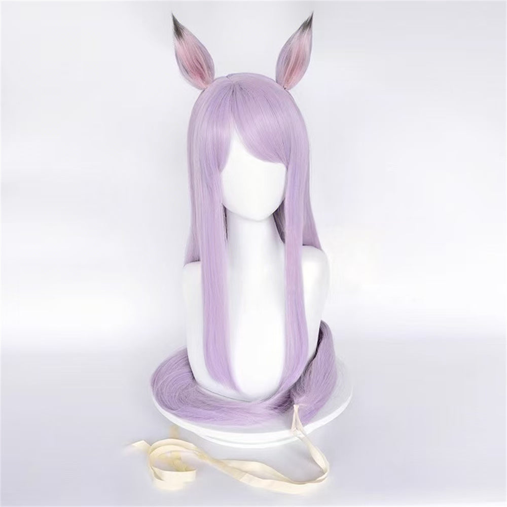 【In Stock】Game Umamusume:Pretty Derby Cosplay Mejiro McQueen Cosplay Wig With Ears and Tail