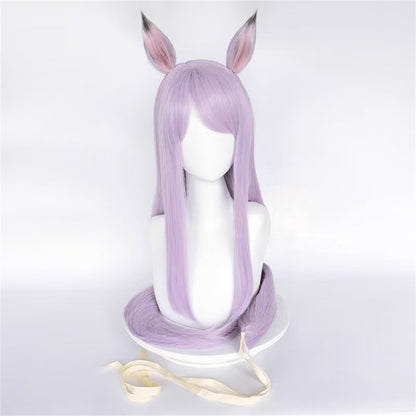 【In Stock】Game Umamusume:Pretty Derby Cosplay Mejiro McQueen Cosplay Wig With Ears and Tail