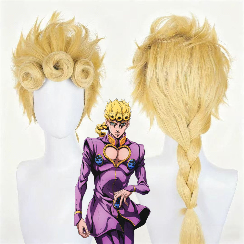 【In Stock】Anime JoJo's Bizarre Adventure Cosplay Giorno Giovanna Cosplay Wig