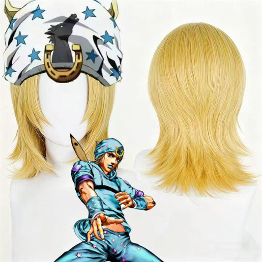 【In Stock】Anime JoJo's Bizarre Adventure Cosplay Johnny Joestar Cosplay Wig