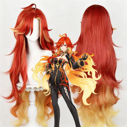 【In Stock】Game Genshin Impact Cosplay Mavuika Cosplay Wig