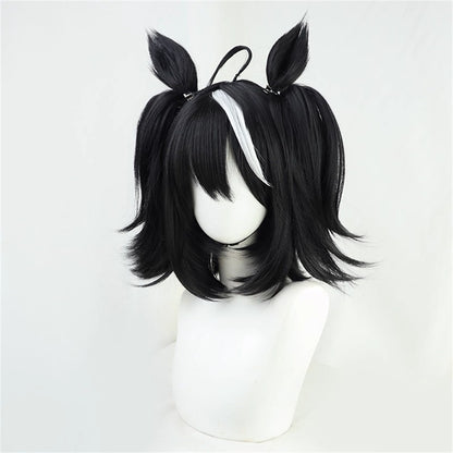 【In Stock】Game Umamusume:Pretty Derby Cosplay キタサンブラック Kitasan Black Cosplay Wig With Ears and Tail