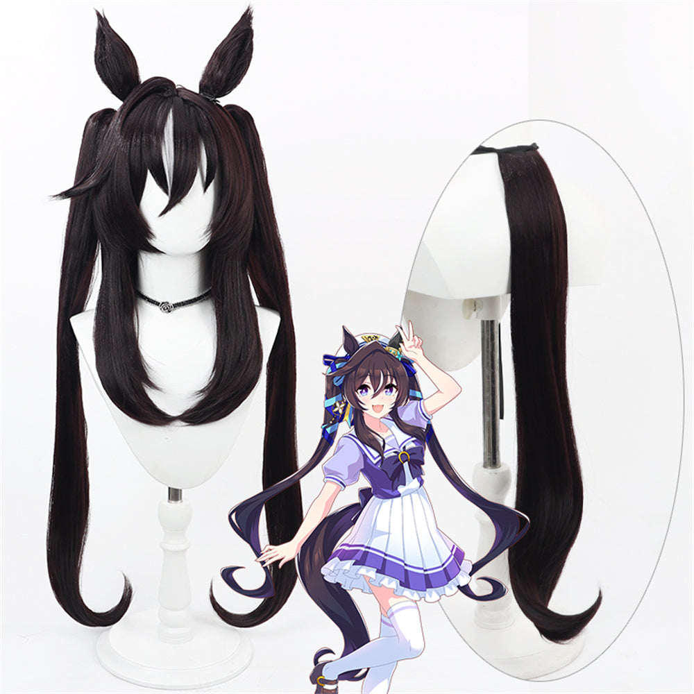 【In Stock】Game Umamusume:Pretty Derby Cosplay ヴィブロス Vivlos Cosplay Wig With Ears and Tail