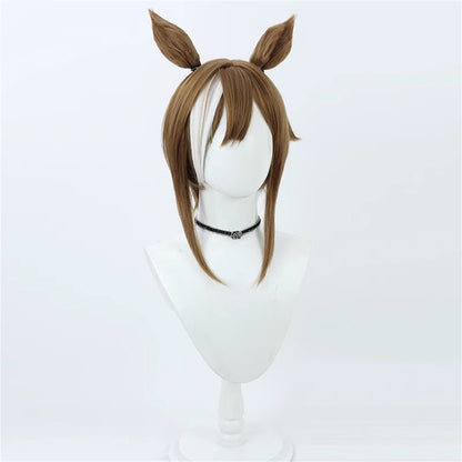 【In Stock】Game Umamusume:Pretty Derby Cosplay シュヴァルグラン Cheval Grand Cosplay Wig With Ears and Tail