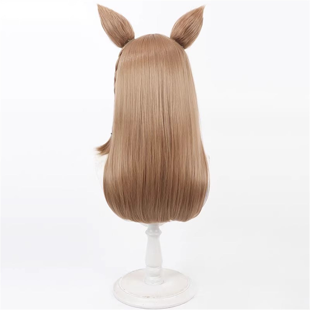 【In Stock】Game Umamusume:Pretty Derby Cosplay Almond Eye Cosplay Wig With Ears and Tail