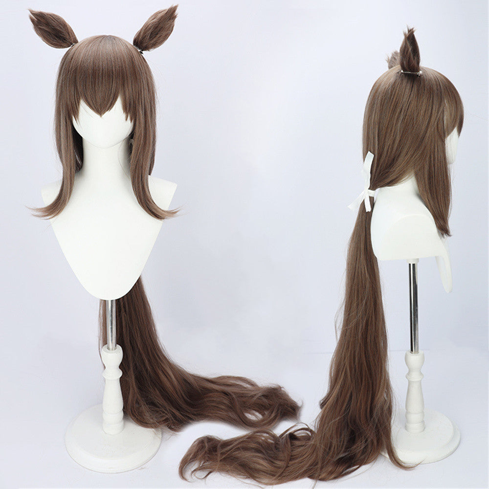 【In Stock】Game Umamusume:Pretty Derby Cosplay アドマイヤベガ Admire Vega Cosplay Wig With Ears and Tail