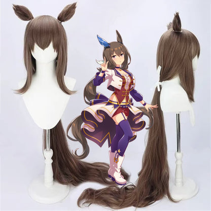 【In Stock】Game Umamusume:Pretty Derby Cosplay アドマイヤベガ Admire Vega Cosplay Wig With Ears and Tail