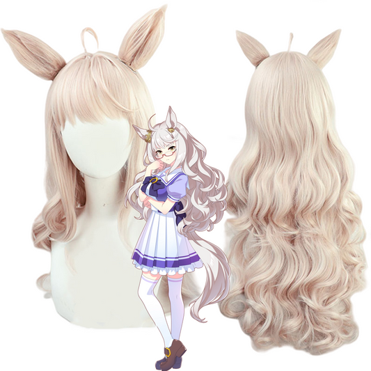 【In Stock】Game Umamusume:Pretty Derby Cosplay ビワハヤヒデ Biwa Hayahide Cosplay Wig With Ears and Tail