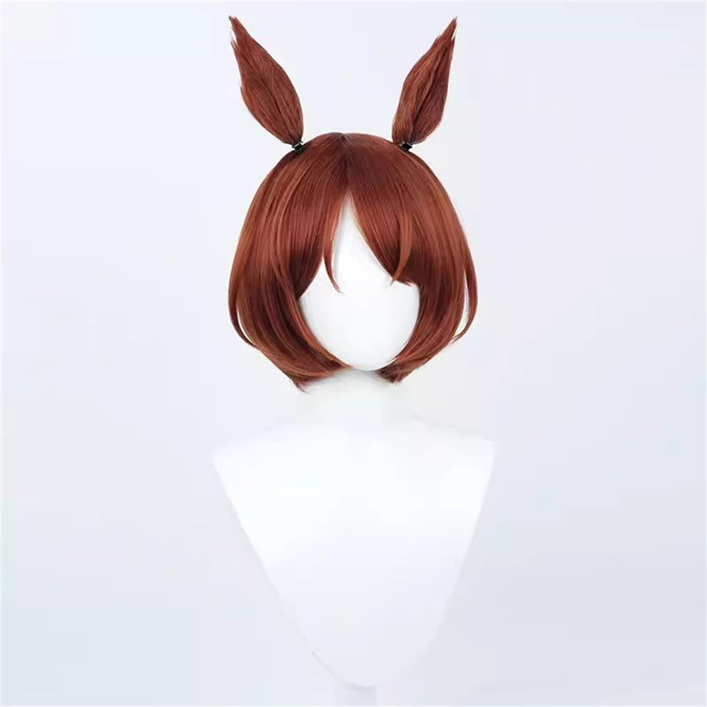 【In Stock】Game Umamusume:Pretty Derby Cosplay サクラローレル Sakura Laurel Cosplay Wig With Ears and Tail