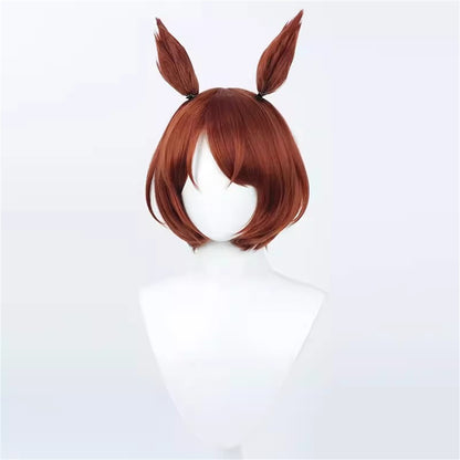 【In Stock】Game Umamusume:Pretty Derby Cosplay サクラローレル Sakura Laurel Cosplay Wig With Ears and Tail