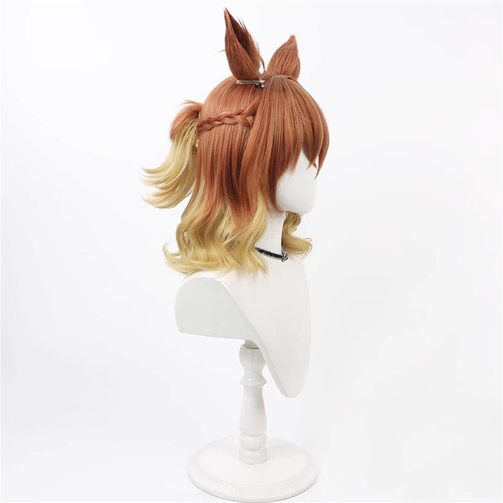【In Stock】Game Umamusume:Pretty Derby Cosplay ジャングルポケット Jungle Pocket Cosplay Wig With Ears and Tail