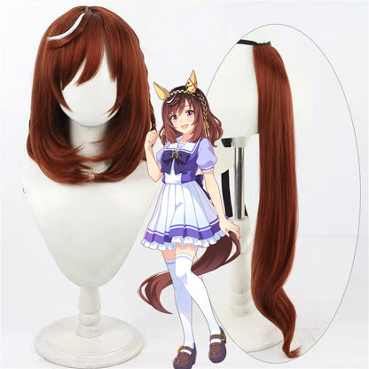 【In Stock】Game Umamusume:Pretty Derby Cosplay ブエナビスタ Buena Vista Cosplay Wig and Tail