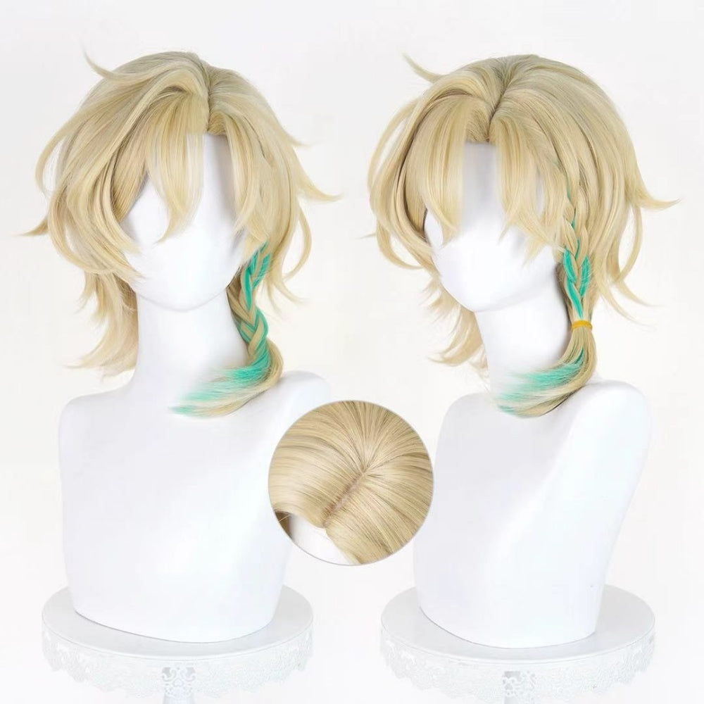 【In Stock】Game Honkai: Star Rail Cosplay Aventurine • Waveflair Cosplay Wig