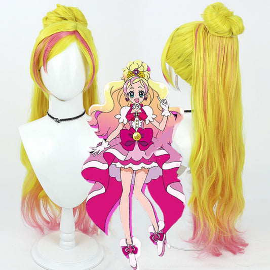 【In Stock】Anime Go! Princess Pretty Cure Cosplay Haruno Haruka Cure Flora Cosplay Wig