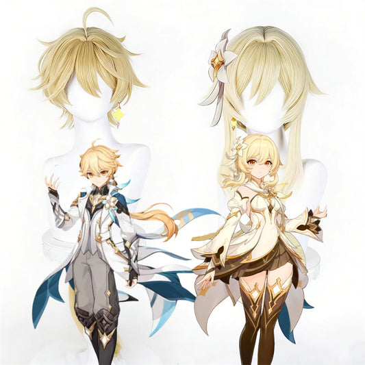 【In Stock】Game Genshin Impact Cosplay Lumine&Aether As Heaven and Earth Are Made Anew Cosplay Wig