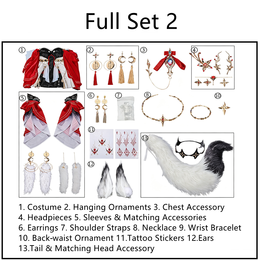 【In Stock】Game Wuthering Waves Cosplay The Moon Fox Hsin Cosplay Costume Premium Edition